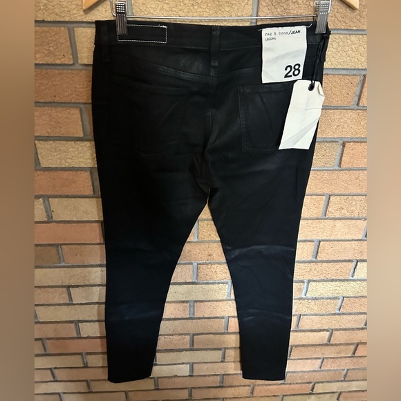 Rag & Bone The Legging Coated Black Jeans Style W15030163 Womens Size 28 NWT - Picture 4 of 7